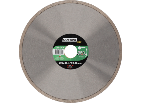Tarcza diamentowa do cięcia na mokro pełna 200 x 25.24/22,23 mm KRAFTLINE PRO
