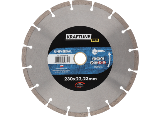 Tarcza diamentowa segmentowa 230 x 22,23 mm KRAFTLINE PRO
