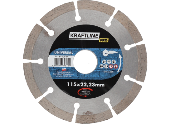 Tarcza diamentowa segmentowa 115 x 22,23 mm KRAFTLINE PRO