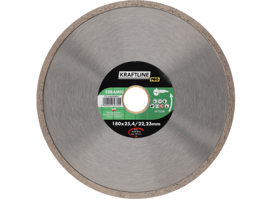 Tarcza diamentowa do cięcia na mokro pełna 180 x 25.4/22,23 mm KRAFTLINE PRO
