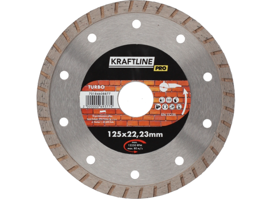 Tarcza diamentowa turbo 125 x 22,23 mm KRAFTLINE PRO
