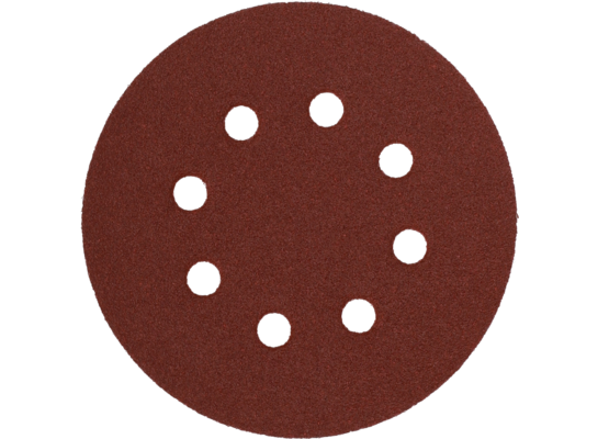 Krążek ścierny z rzepem z otworami 125 mm P80 5 szt. KRAFTLINE PRO