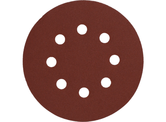 Krążek ścierny z rzepem z otworami 125 mm P150 5 szt. KRAFTLINE PRO