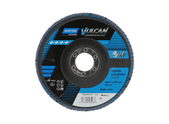 Tarcza lamelkowa 125 x 22 mm P80 alo x Norton vulcan