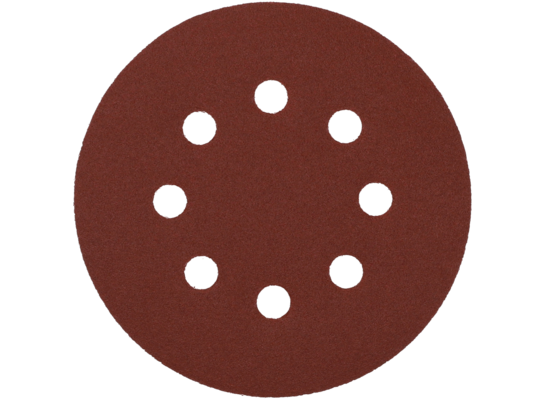 Krążek ścierny z rzepem z otworami 125 mm P120 5 szt. KRAFTLINE PRO