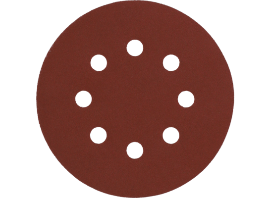 Krążek ścierny z rzepem z otworami 125 mm P240 5 szt. KRAFTLINE PRO