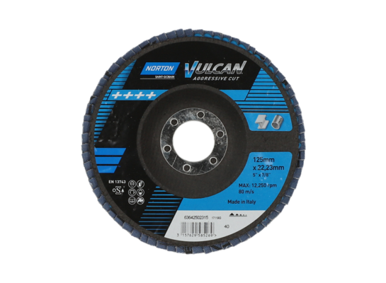 Tarcza lamelkowa 125 x 22 mm P40 alo x Norton vulcan