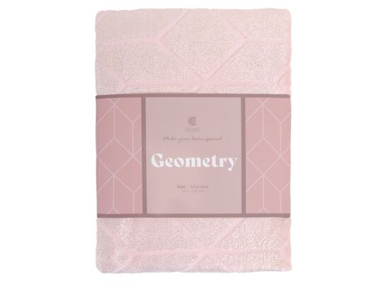 Koc Geometry 150 x 200 cm różowy