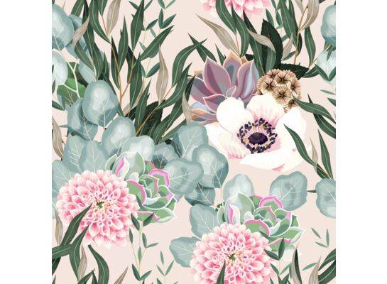 Koc flanelowy Fleur 130 x 170 cm mix