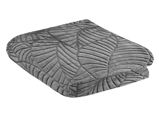 Koc flanelowy Leafline 150 x 200 cm szary