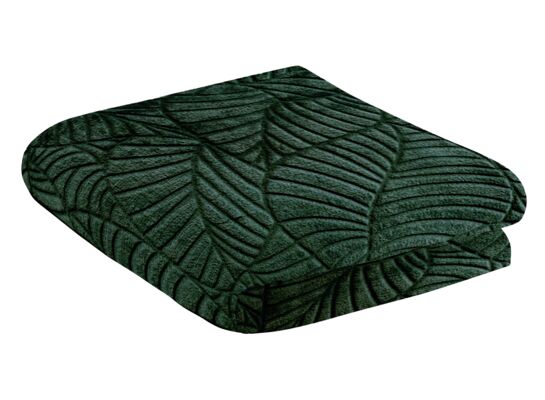 Koc flanelowy Leafline 150 x 200 cm zielony