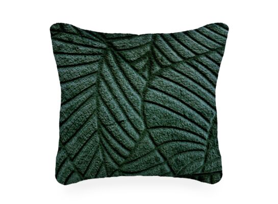 Poduszka flanelowa Leafline 40 x 40 cm zielona