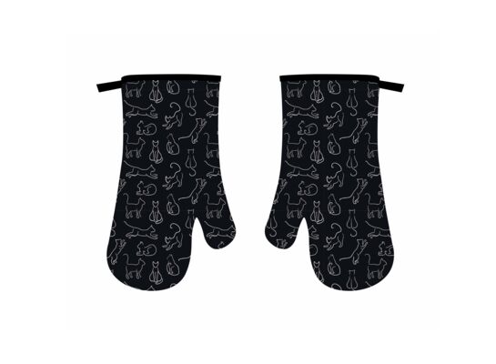 Komplet rękawic kuchennych Cattos 19 x 30 cm czarny