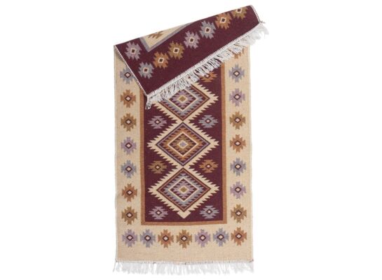 Dywan Kilim 60 x 120 cm śliwka romby