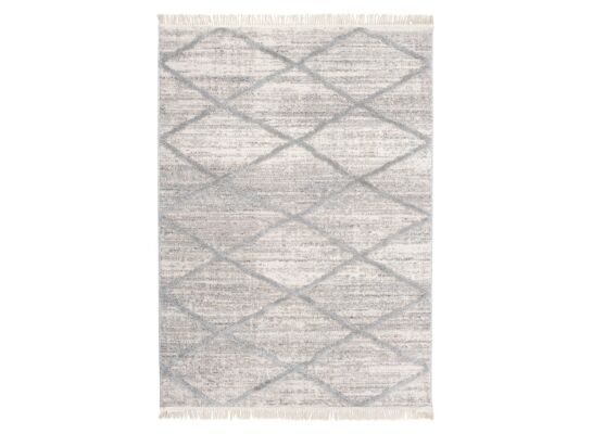 Dywan La Casa 160 x 220 cm caro białe frędzle