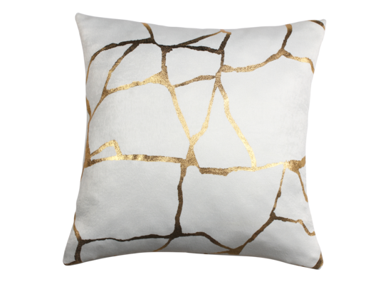 Poszewki WUSTE 45 x 45 cm ecru/złoty