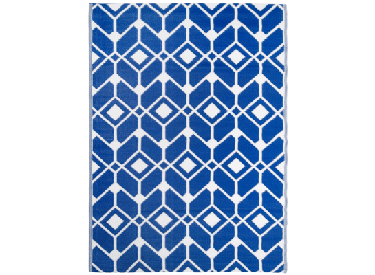 Dywan zewnętrzny 120 x 170 cm geometria niebieski