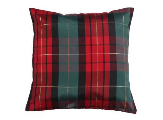 Poszewka TARTAN 45 x 45 cm zielono-czerwony