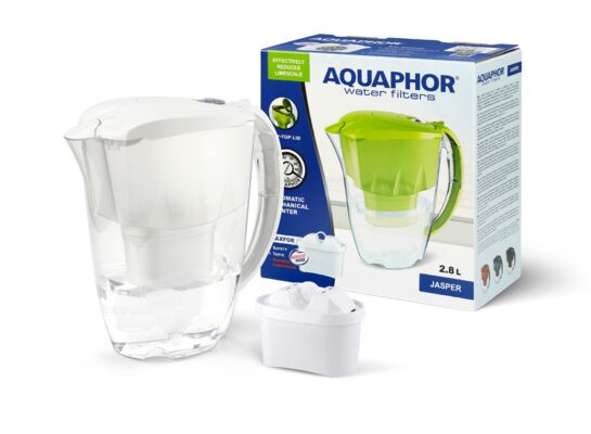 Dzbanek filtrujący Aquaphor Jasper 2,8 l z wkładem B100-25 Maxfor biały