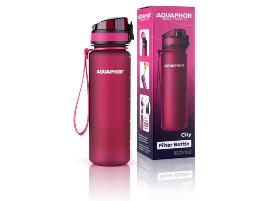Butelka filtrująca 500 ml Aquaphor CITY bordowa