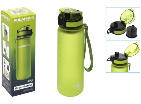 Butelka filtrująca 500 ml Aquaphor CITY zielona