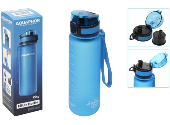 Butelka filtrująca 500 ml Aquaphor CITY niebieska