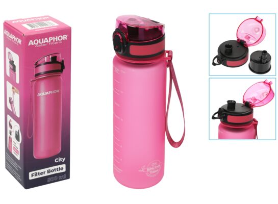 Butelka filtrująca 500 ml Aquaphor CITY różowa