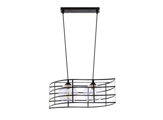 Lampa wisząca 2-płomienna W-5179/2 60 W E27 czarna