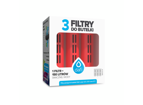 Filtry do butelki filtrującej bez zakrętki - 3 pack