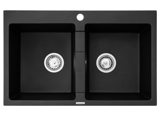 Zlewozmywak granitowy RODOS karbon 78 x 50 cm