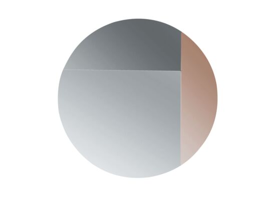 Lustro wiszące BREVA 40 cm szary/miedziany