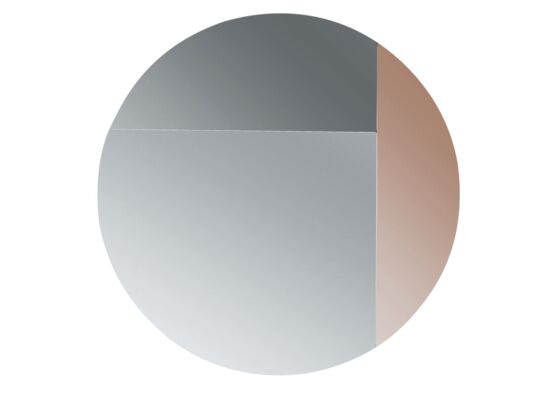 Lustro wiszące BREVA 50 cm szary/miedziany