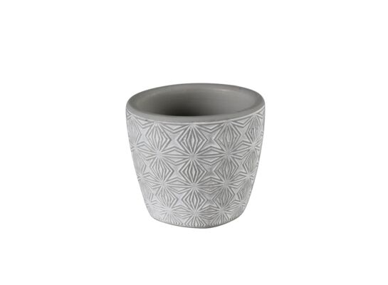 Osłonka terrakota EBBE 7 x 7 x 6 cm szara