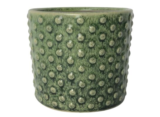 Osłonka ceramiczna KARIN 12 x 12 x 10,5 cm zielony bubble
