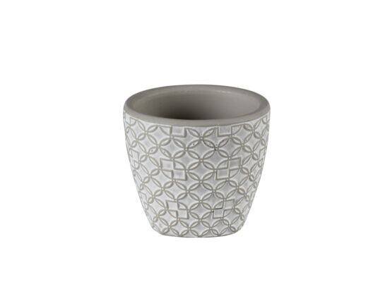 Osłonka terrakota ENOK 7 x 7 x 6 cm szara