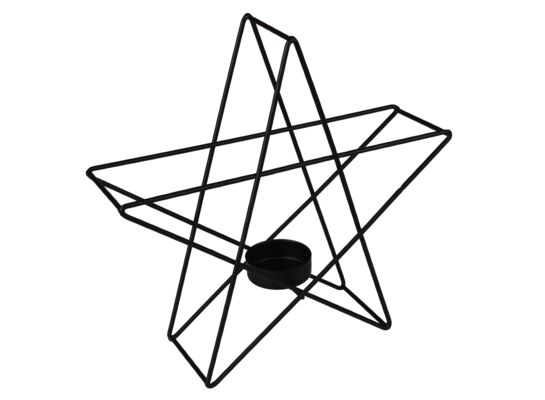 Latarenka LEVI 22 x 6,5 x 21 cm metal czarny