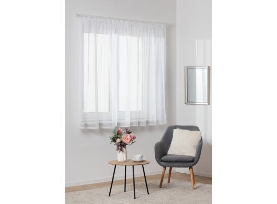 Firana z taśmą PEROLA 290 x 160 cm biała