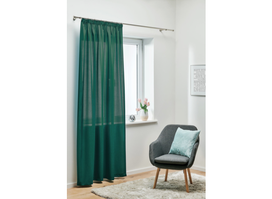 Zasłona z taśmą OXFORD 140 x 260 cm ciemny morski