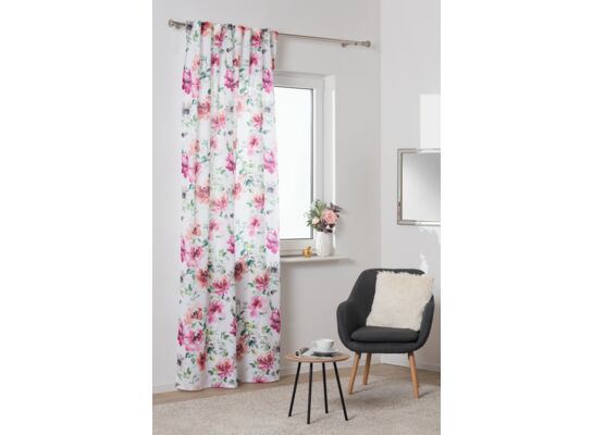 Zasłona z taśmą AZALEA 140 x 260 cm drukowana