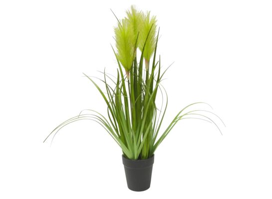 Sztuczny kwiat w doniczce trawa 2 54 cm zielona