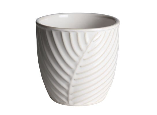 Osłonka ceramiczna JUNE 13,5 x 13,5 x 13 cm kremowa