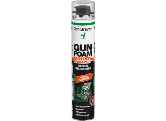 Pianka pistoletowa GUN FOAM do schodów i parapetów 750 ml Den Braven