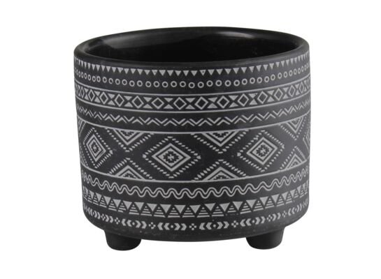 Osłonka terrakota EVERT 17 x 17 x 15 cm czarna
