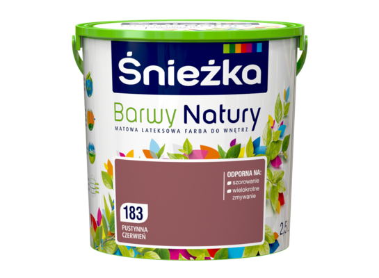 Farba lateksowa Barwy Natury pustynna czerwień 183 2,5 l Śnieżka