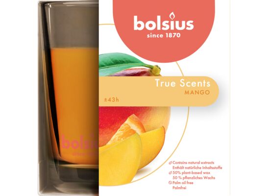 Świeca zapachowa w szkle 9,5 x 9,5 cm TS mango