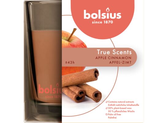 Świeca zapachowa w szkle 9,5 x 9,5 cm TS jabłko z cynamonem