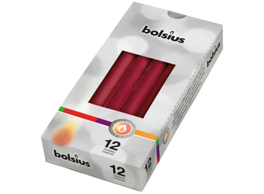 Świeca szpica 245 x 24 mm bordowa