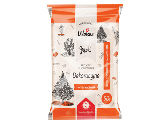 Zrębki drzewne pomarańczowe 50 l