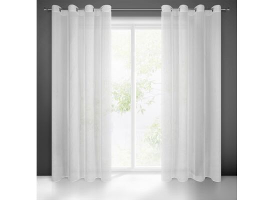 Firana REBECCA 140 x 250 cm przelotki biały