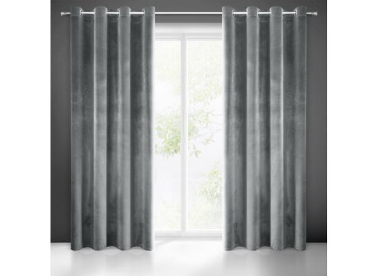 Zasłona SAMANTA 140 x 250 cm przelotki grafitowy